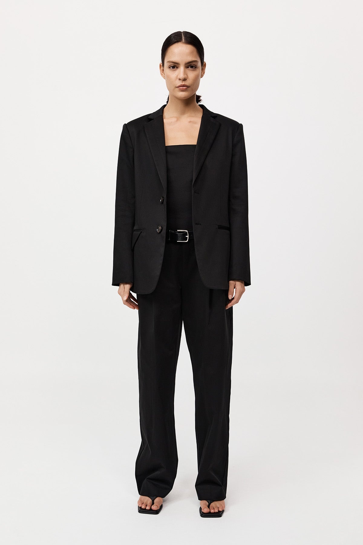 Tailored Strapless Jumpsuit - Black - 5
