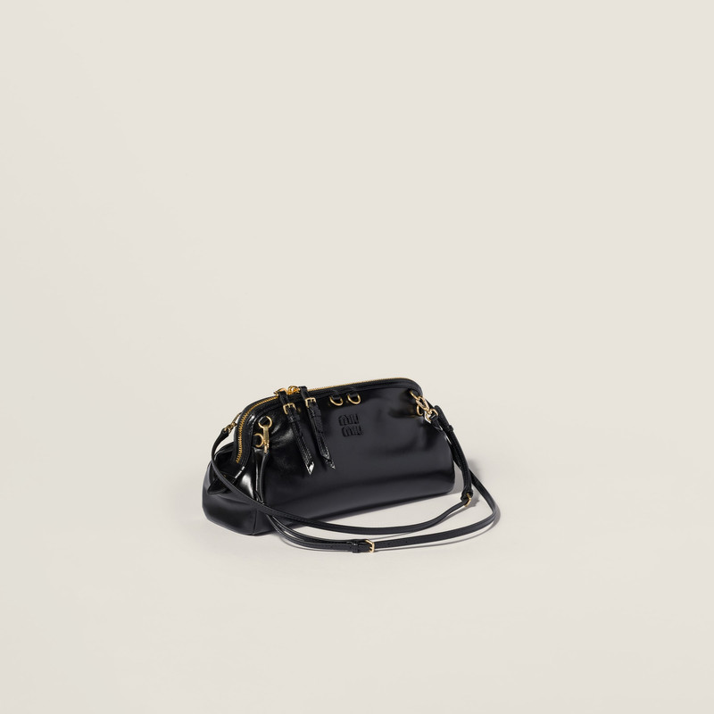 Miu Miu Caprice shiny leather clutch outlook