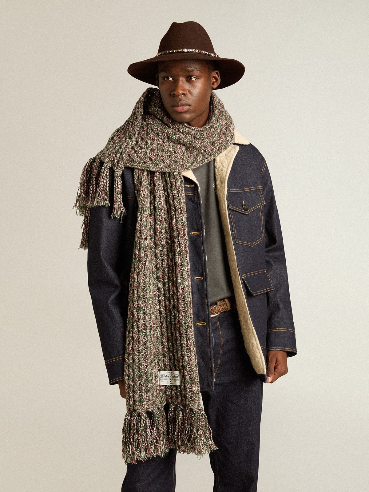 Multicolored wool scarf - 4