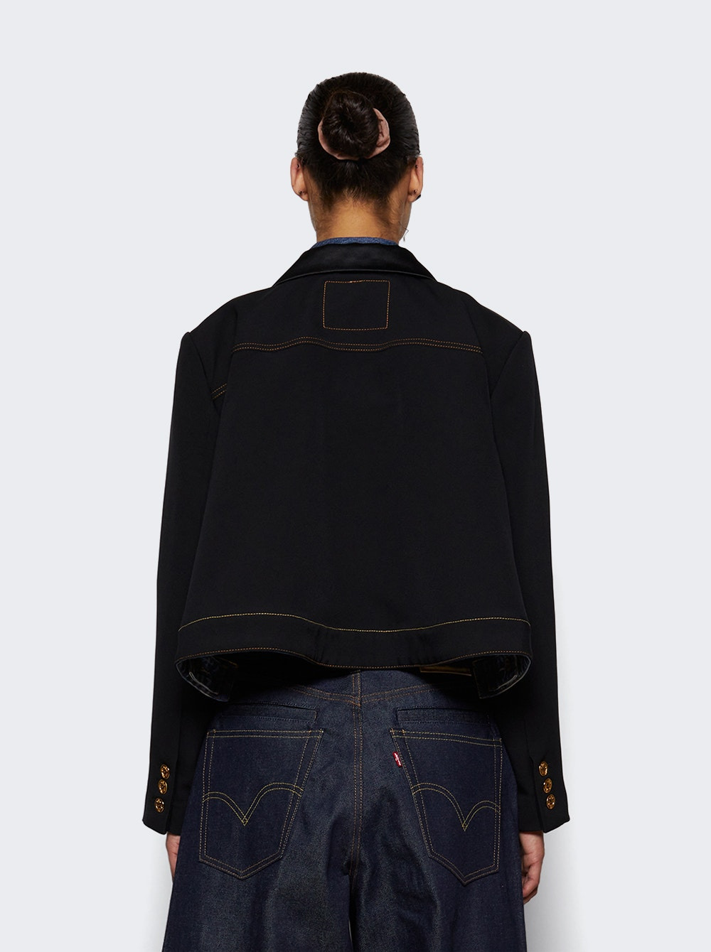 X Levi's Denim Matelassé Twill Jacket Black - 4