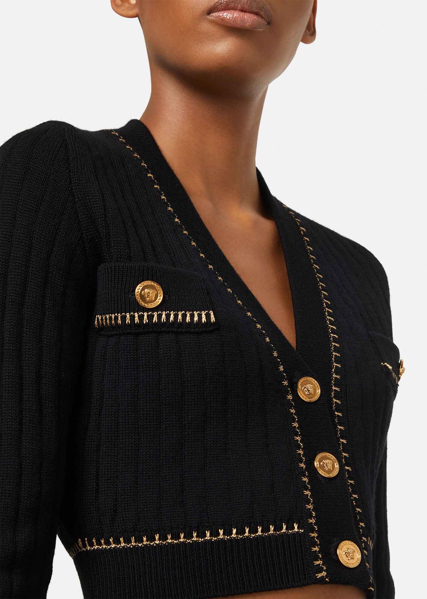 Cropped Medusa Cardigan - 5