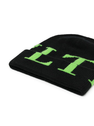 Valentino VLTN intarsia-knit beanie hat outlook