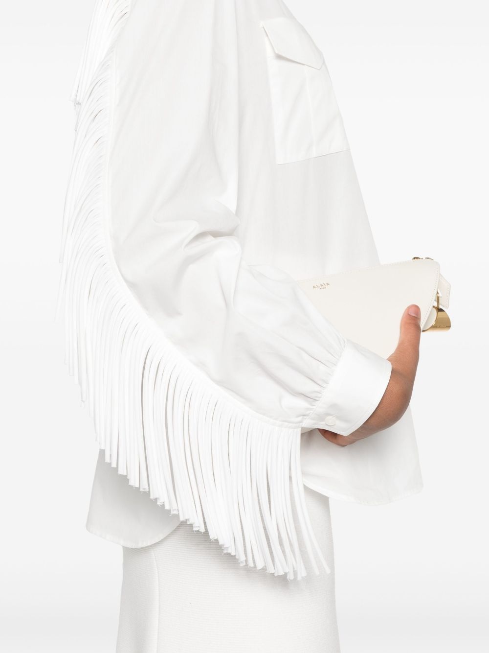 fringe-detailed shirt - 5
