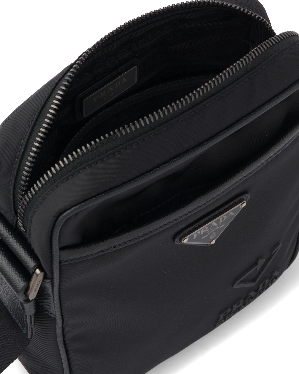 Re-Nylon and Saffiano leather shoulder bag - 5