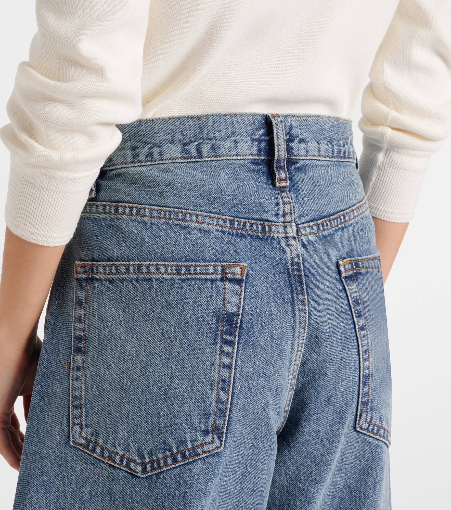 Bubble Crop high-rise barrel-leg jeans - 6