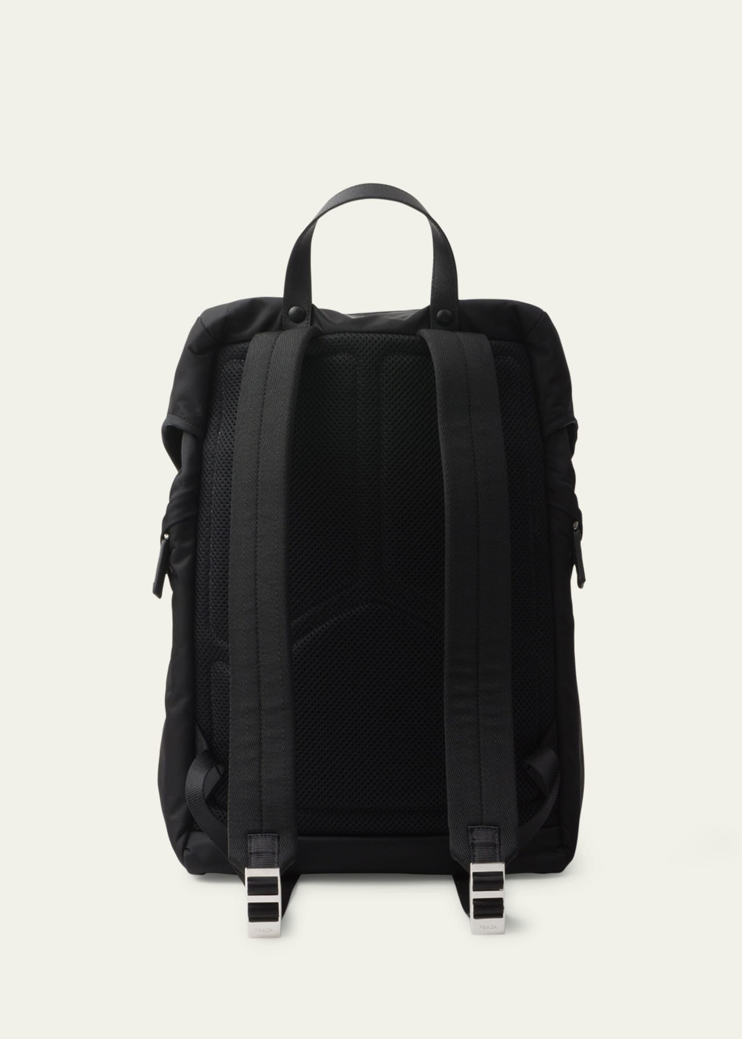 Men's Padded Nylon Logo Backpack w/ Hood - 3
