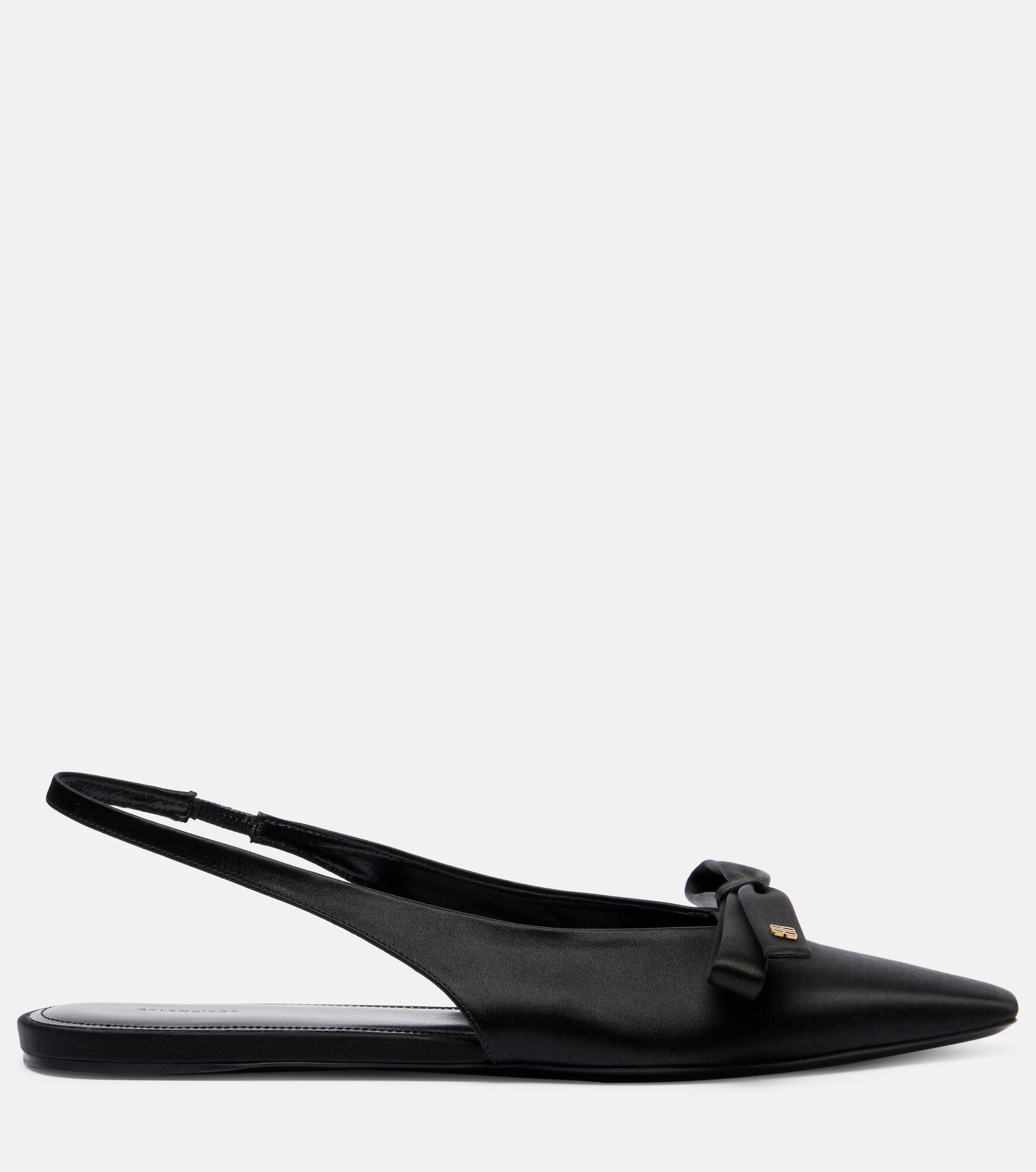 Nano BB satin slingback flats - 4