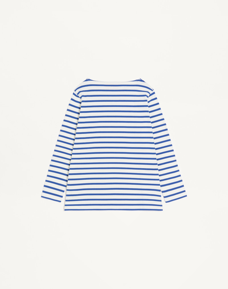 Valentino LONG-SLEEVED COTTON T-SHIRT WITH CHEZ VALENTINO PRINT outlook