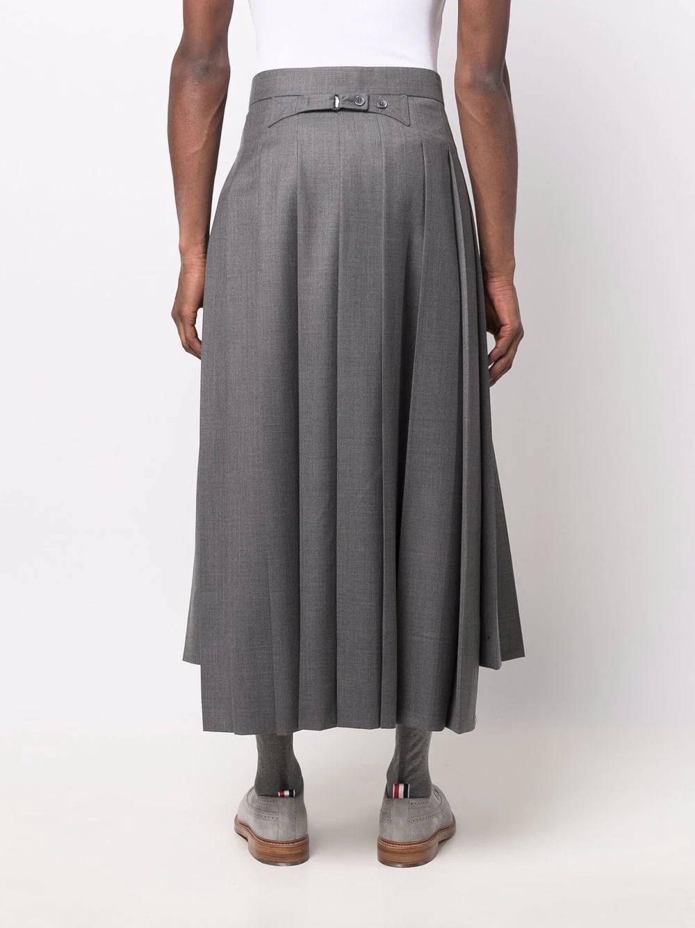 pleated twill skirt - 4