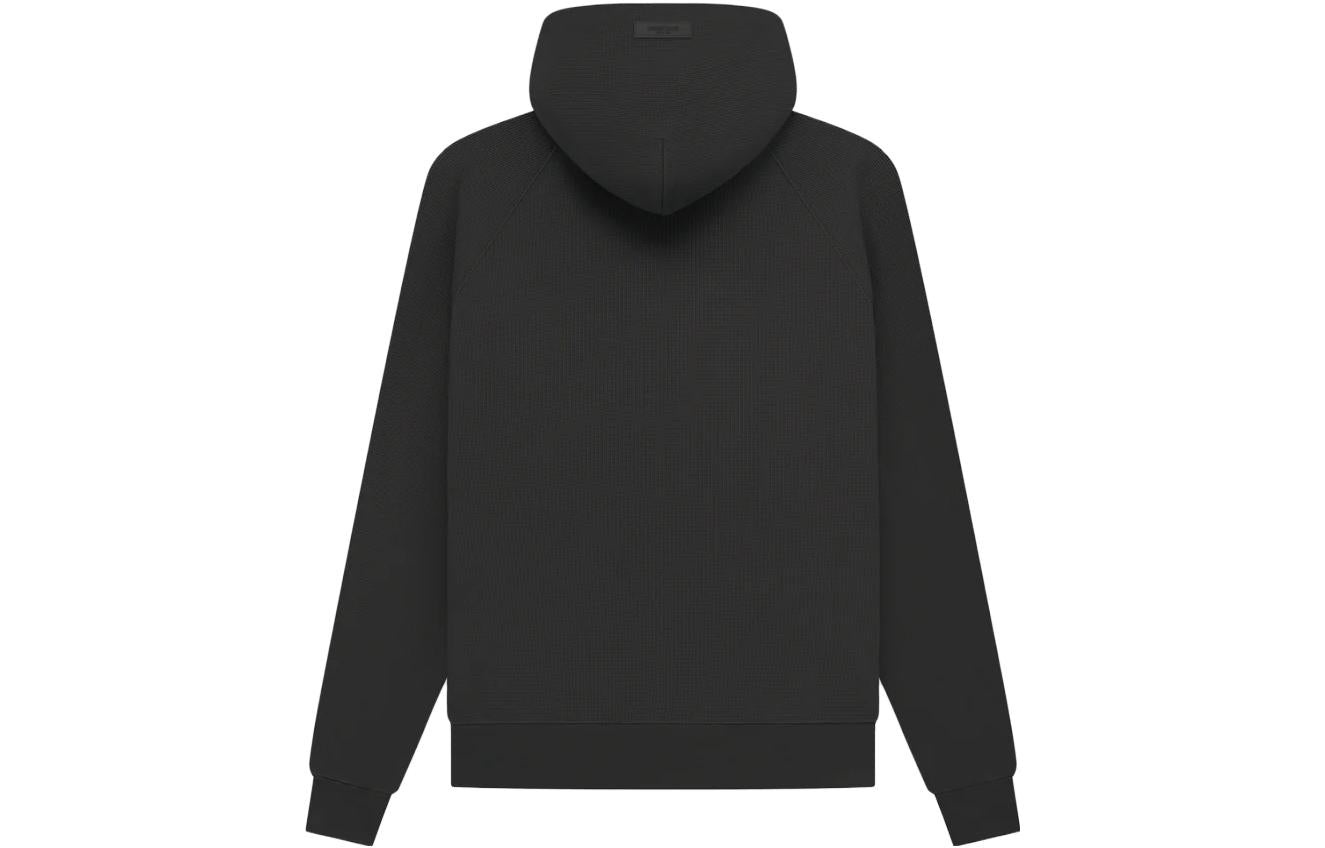 Fear of God Essentials SS23 waffle Raglan Hoodie 'off Black' FOG-SS23-037 - 2