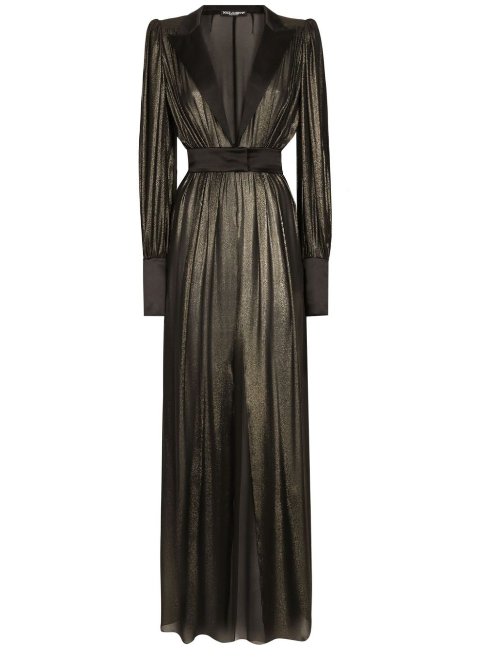 lurex plunge gown - 1