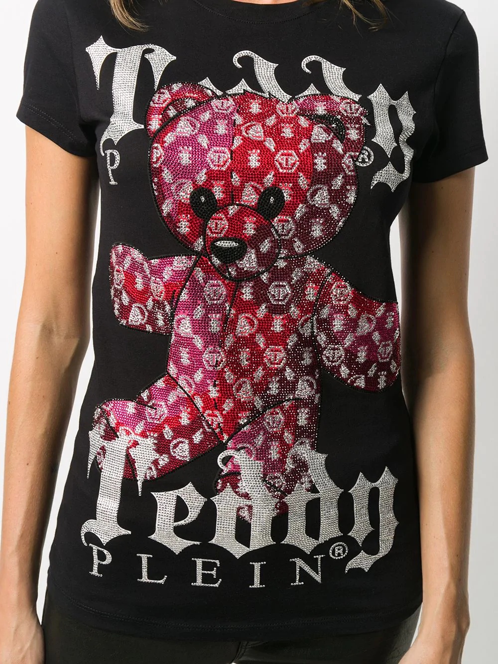 Monogram Teddy Bear crew neck T-Shirt - 5