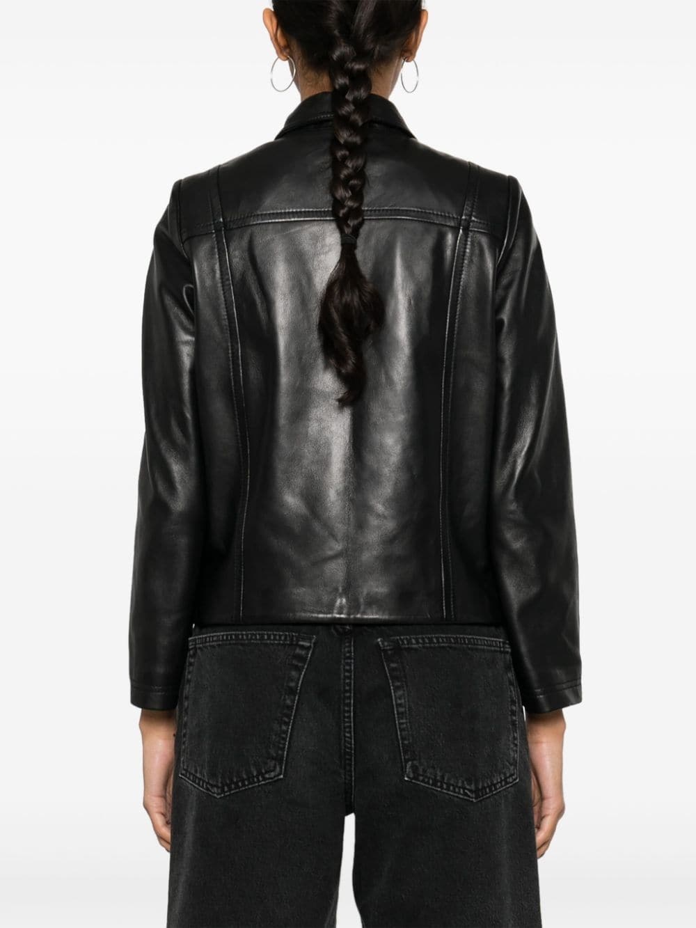 Litchi leather jacket - 4