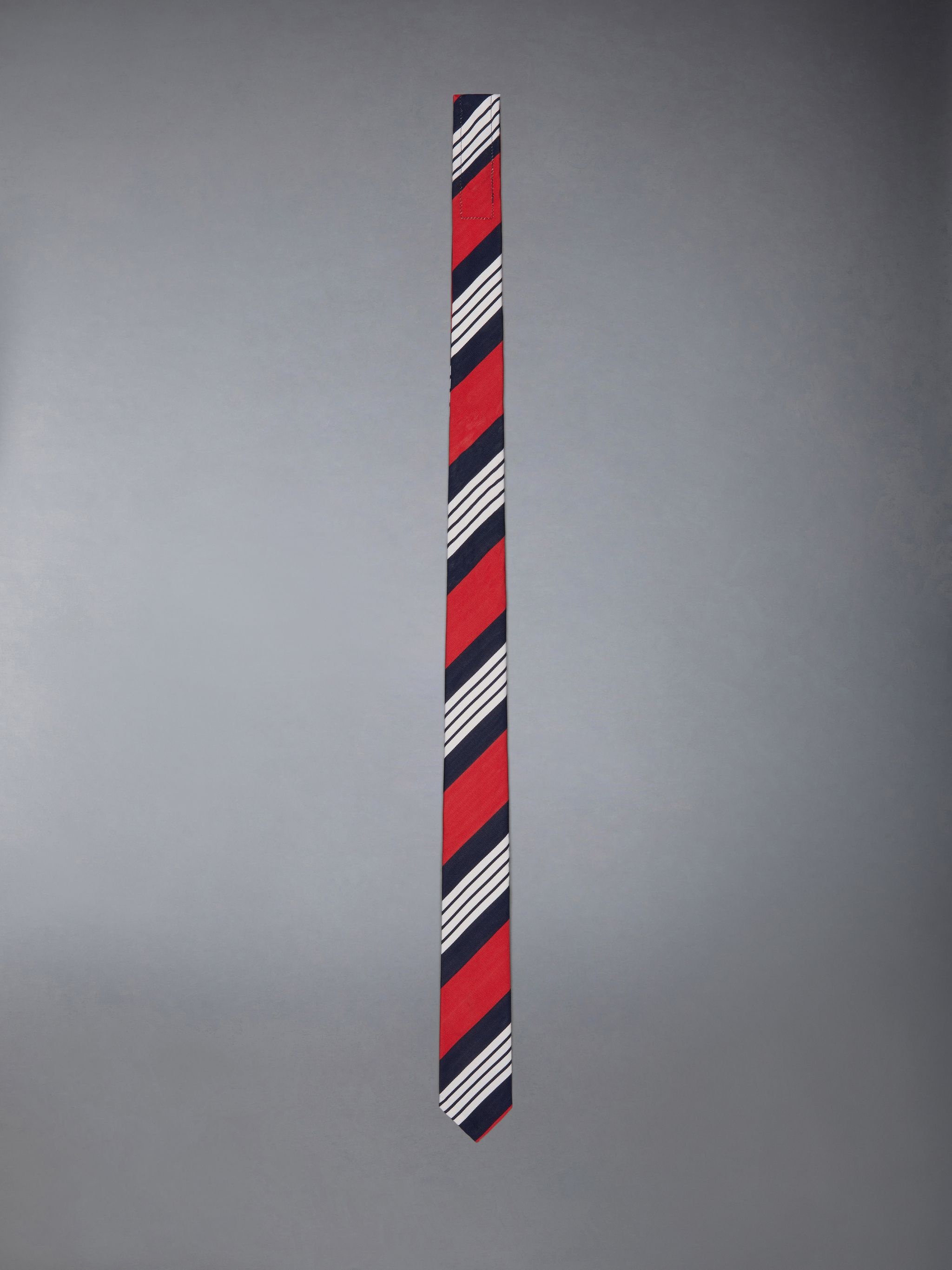 4-Bar stripe silk-cotton tie - 1