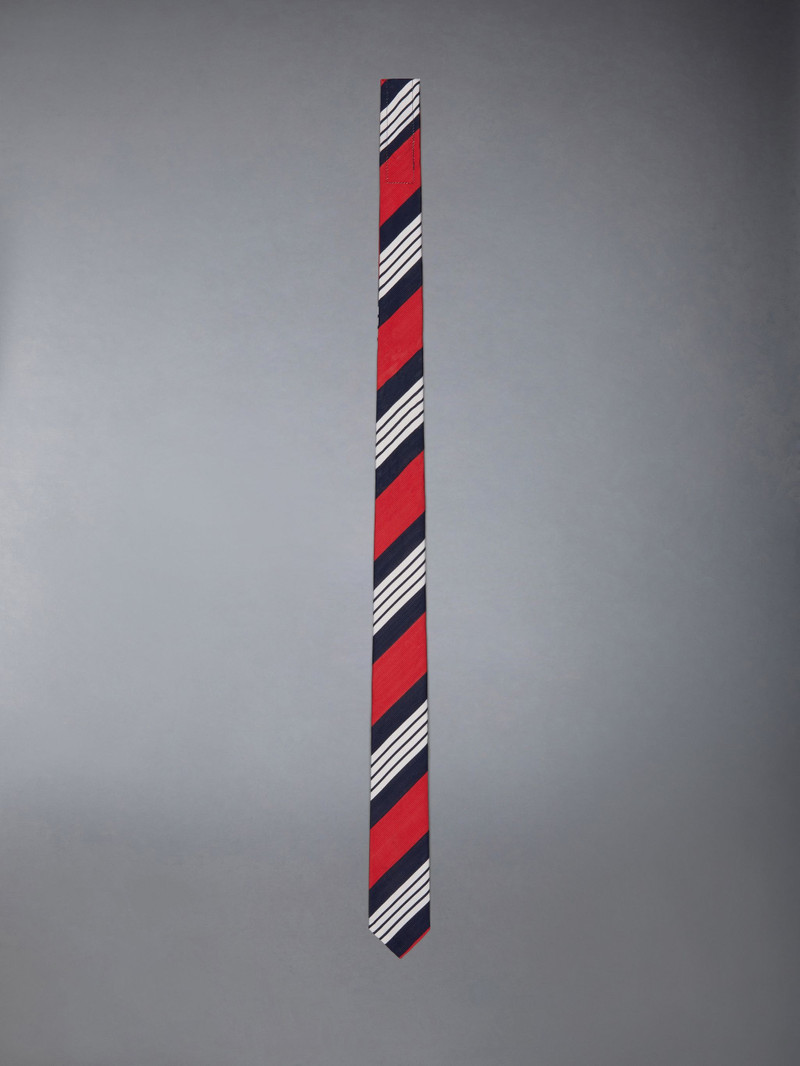 4-Bar stripe silk-cotton tie 1