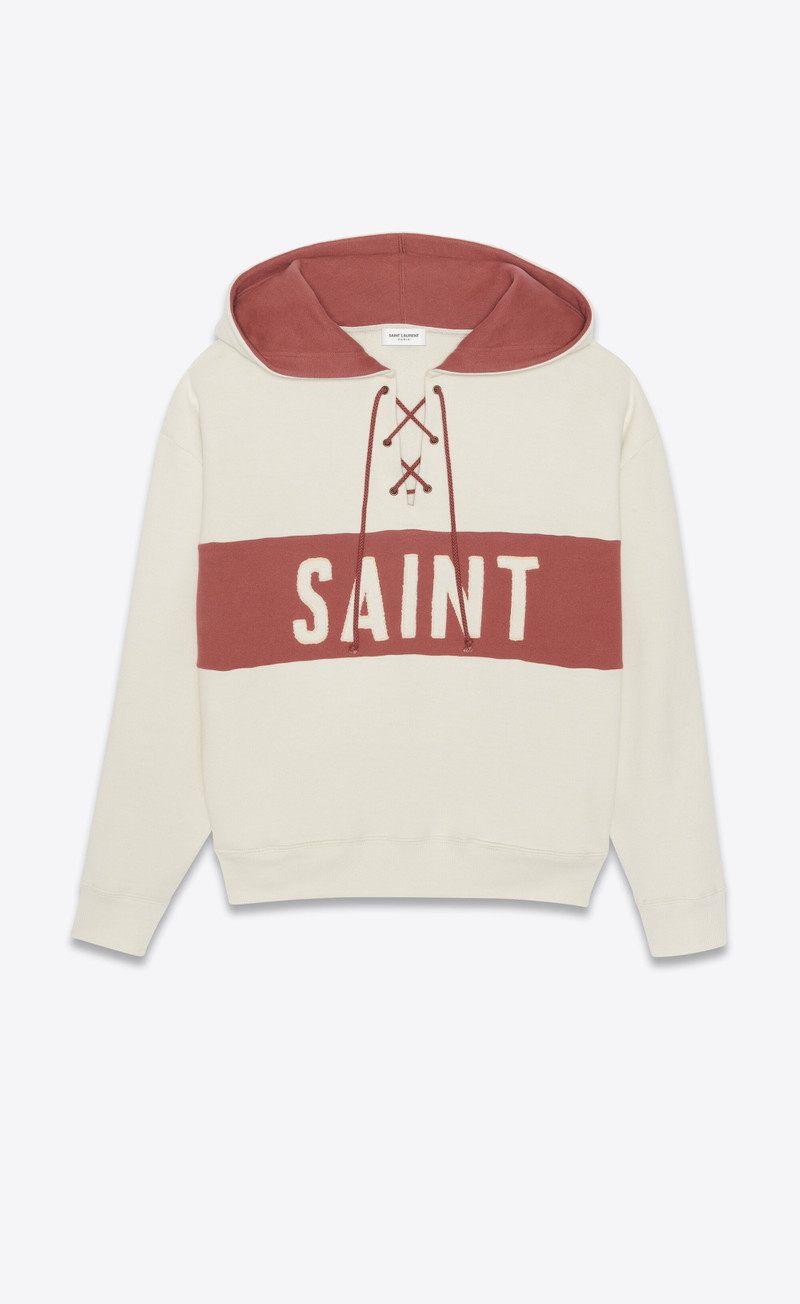 saint laurent laced hoodie 1