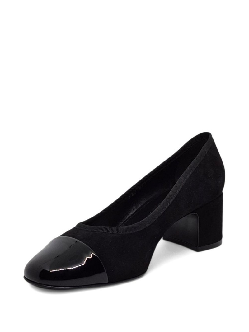 cap-toe block-heel pumps 3
