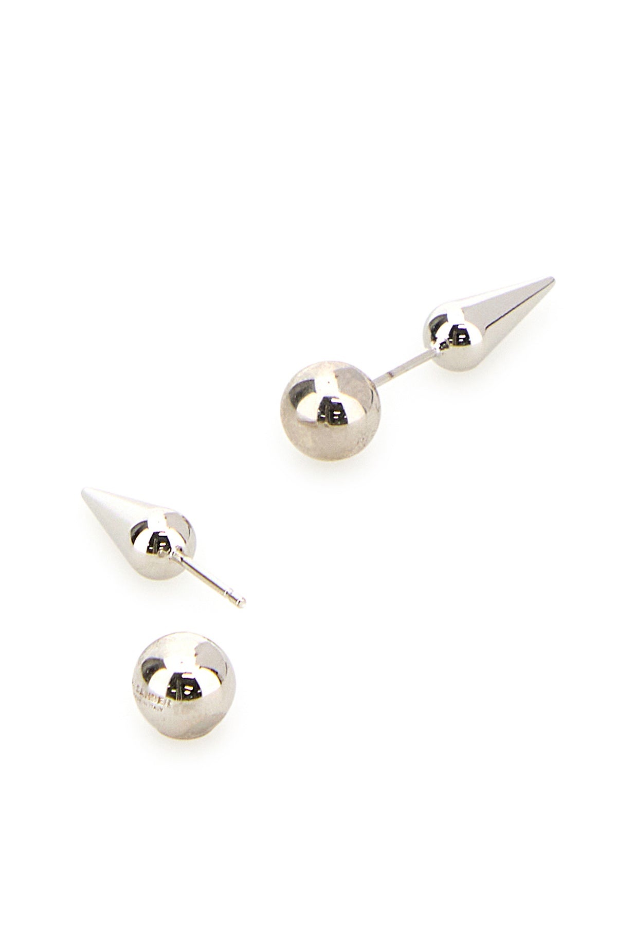 Silver metal earrings - 3