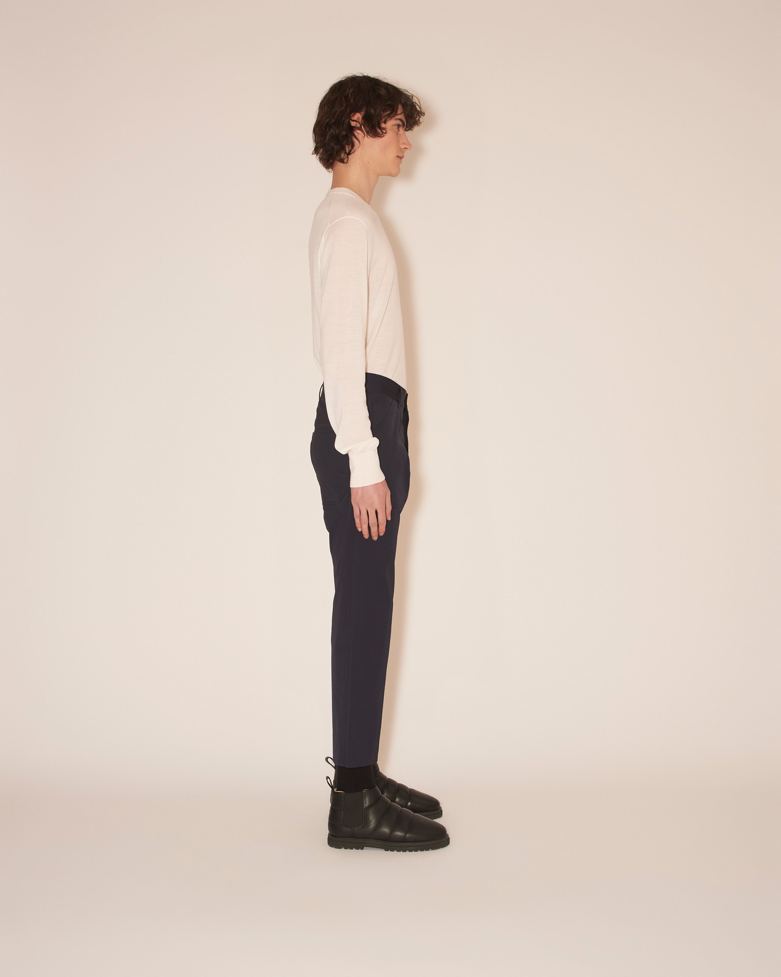 JASPER - Straight-leg pants - Navy blue - 3