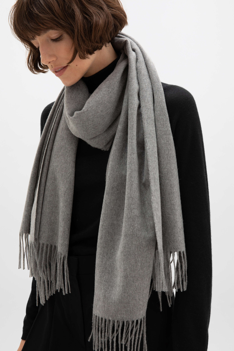 Mid Grey Cashmere Stole 3