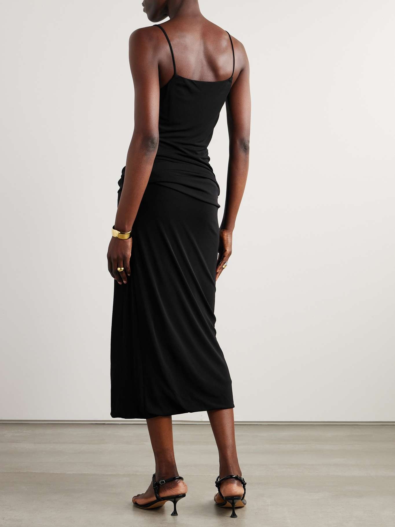 Blaire gathered jersey midi dress - 3