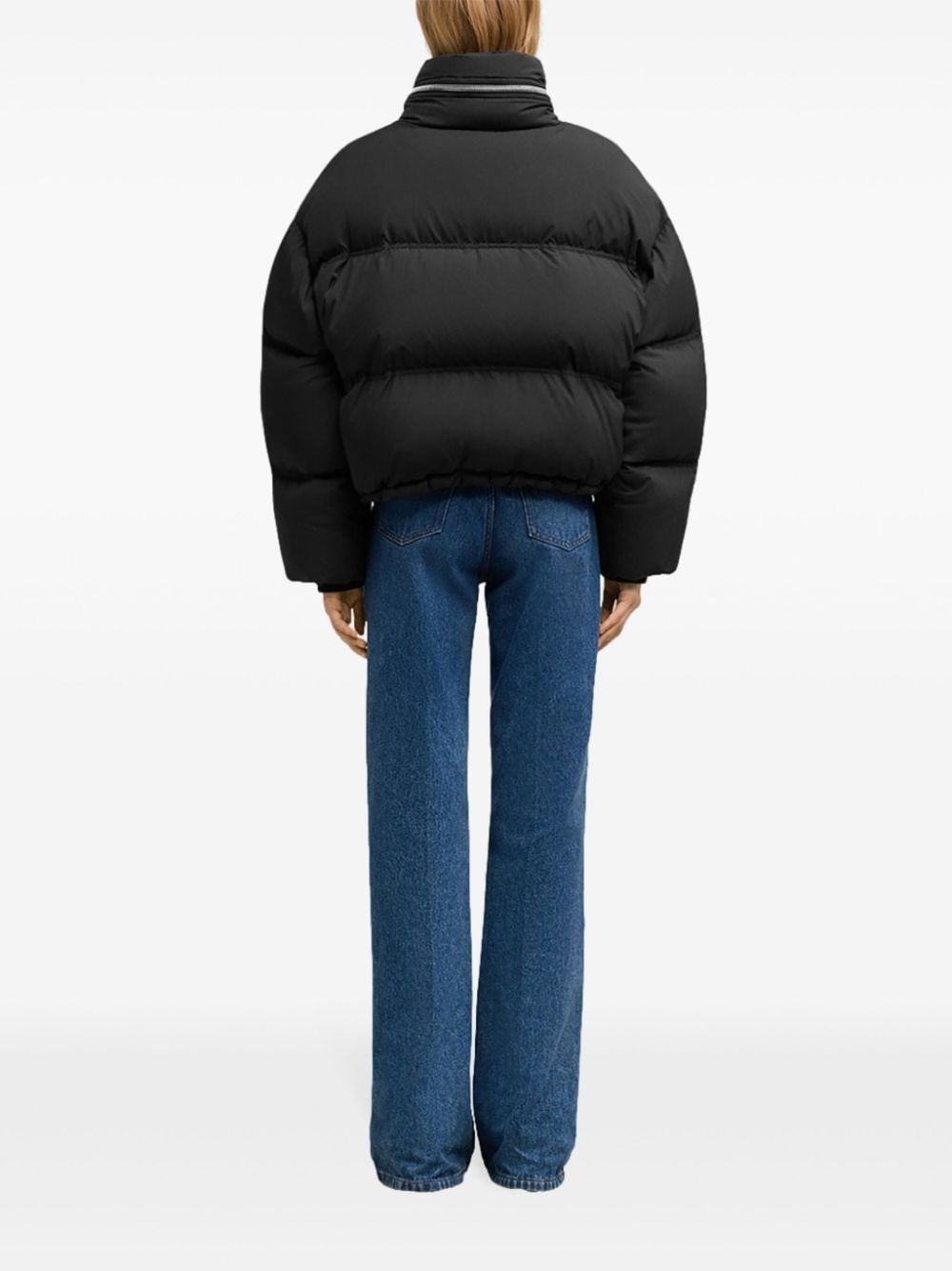 logo-print puff jacket - 4