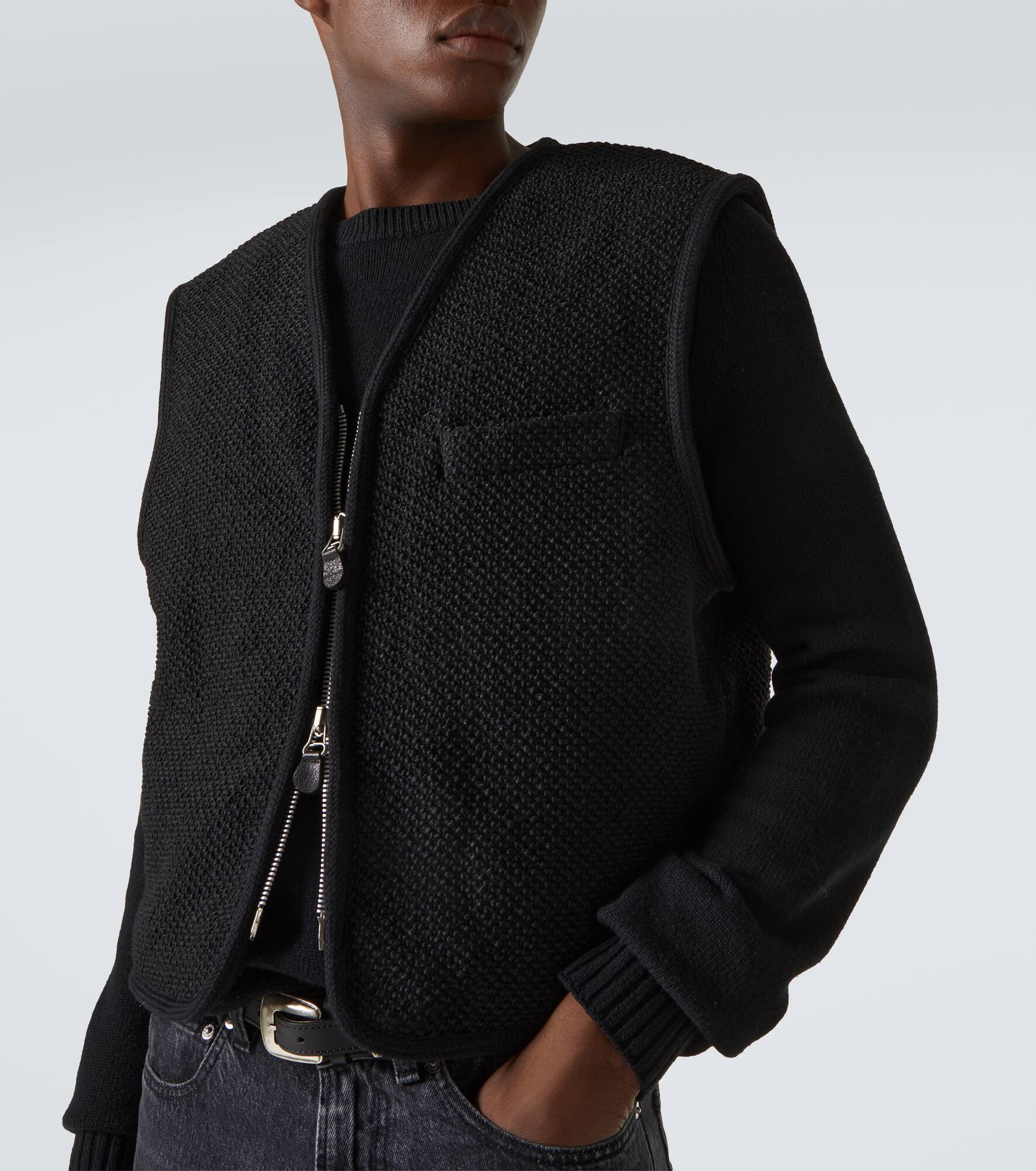 Faux shearling-lined vest - 5