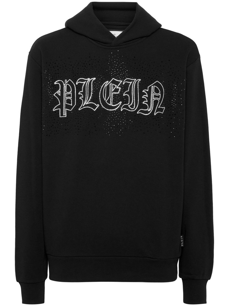 Gothic Plein-print hoodie 1