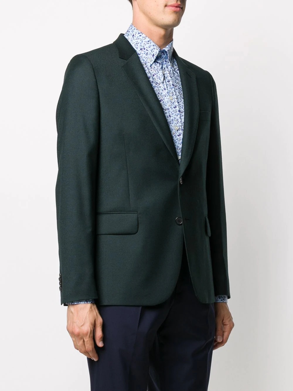 notched-lapels single-breasted blazer  - 3