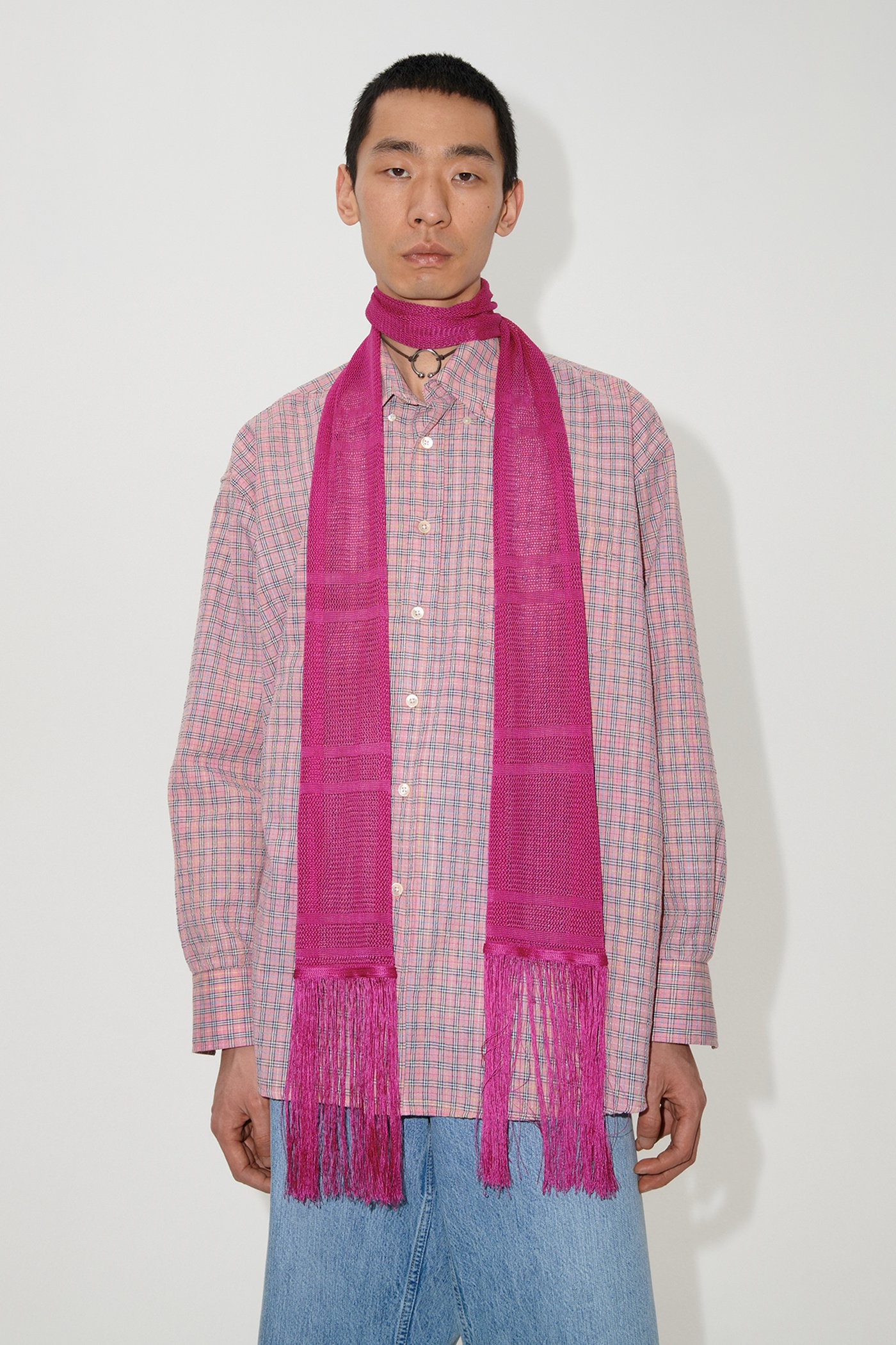 Piano Scarf Pink Rose Crooner Viscose - 5