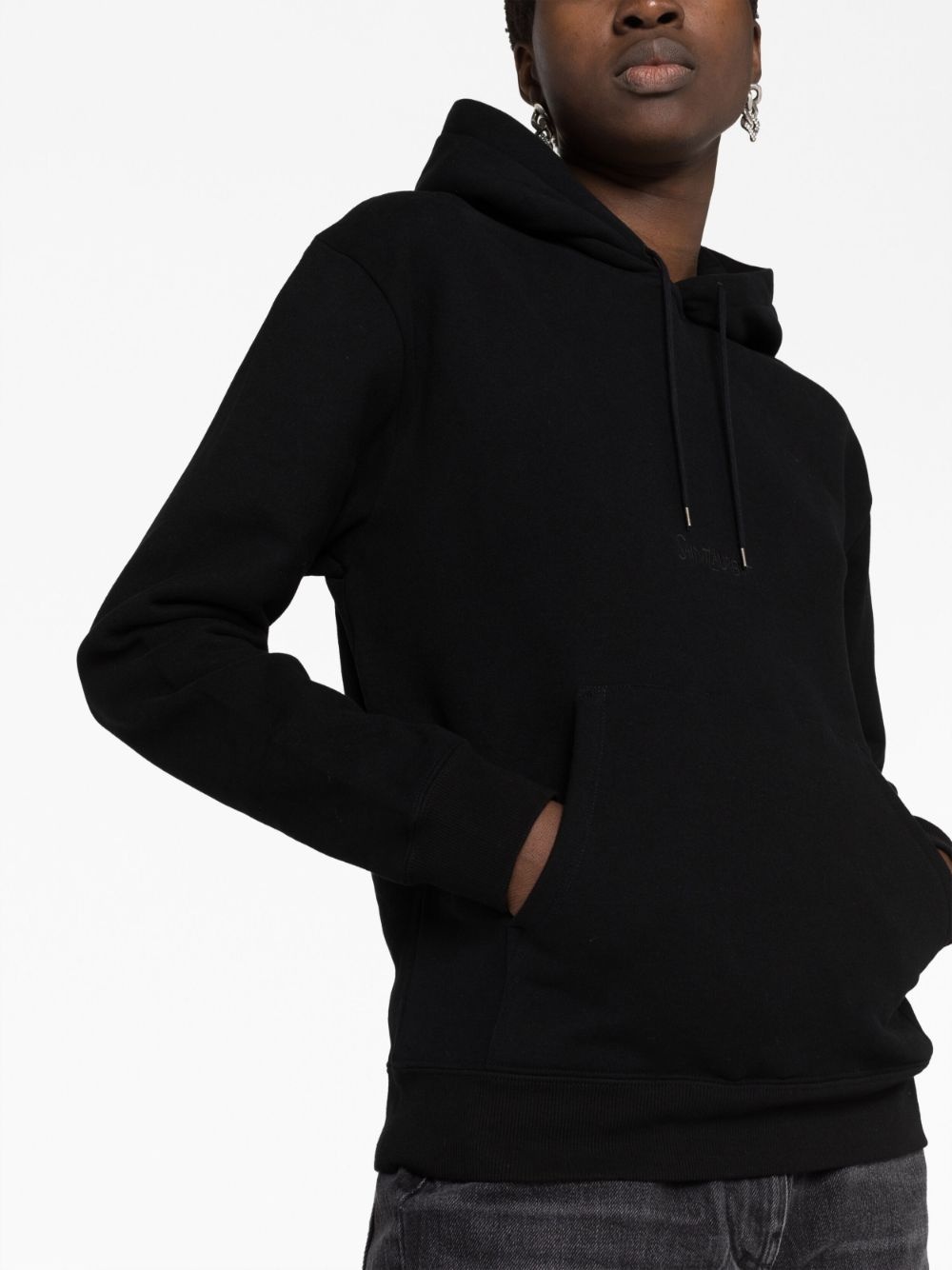 logo-print drawstring hoodie - 3
