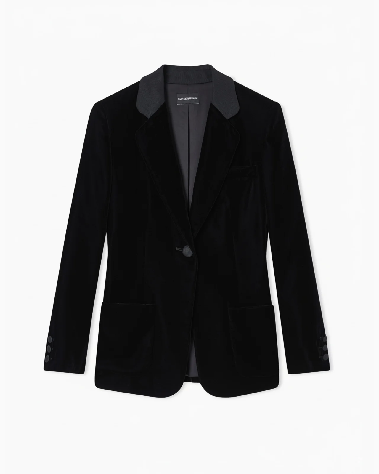 SINGLE-BREASTED BLAZER IN VELVET - 1