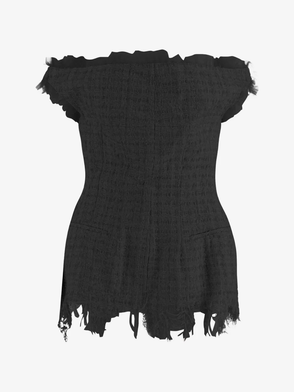 distressed tweed blouse - 1