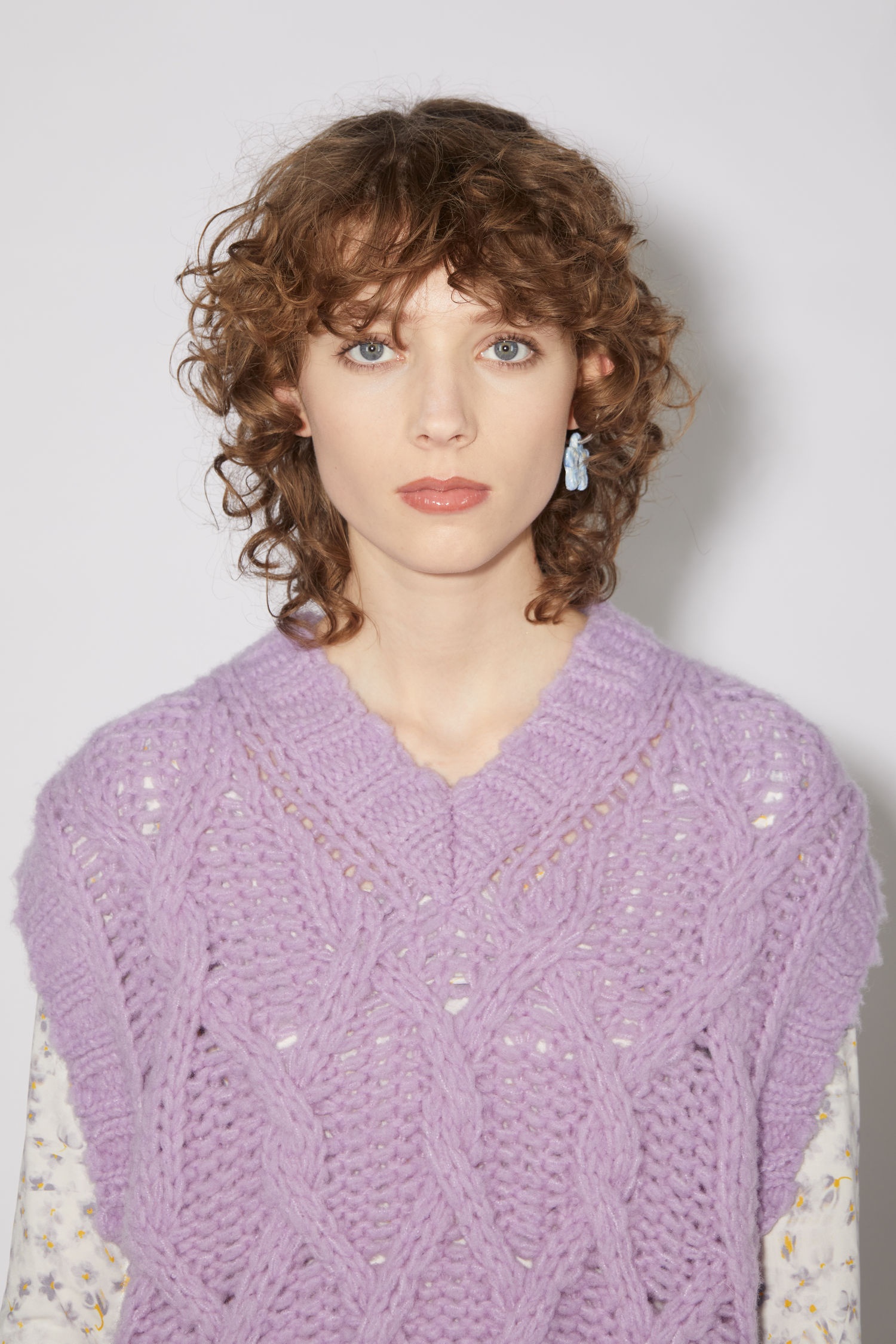 Chunky sweater vest - Lilac purple - 6