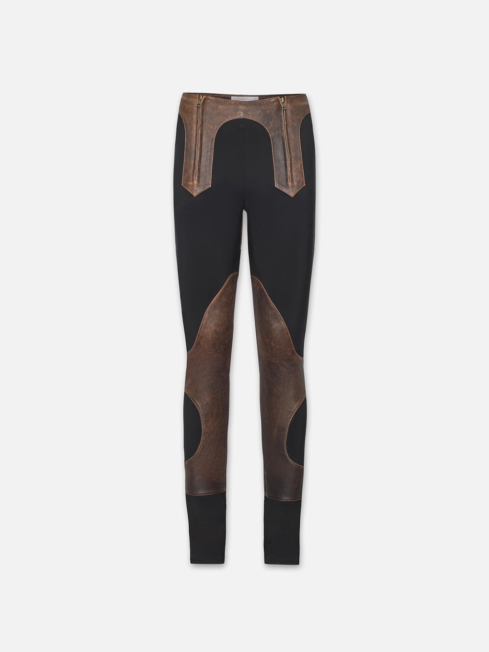 Leather Combo Pant in Black Multi - 1