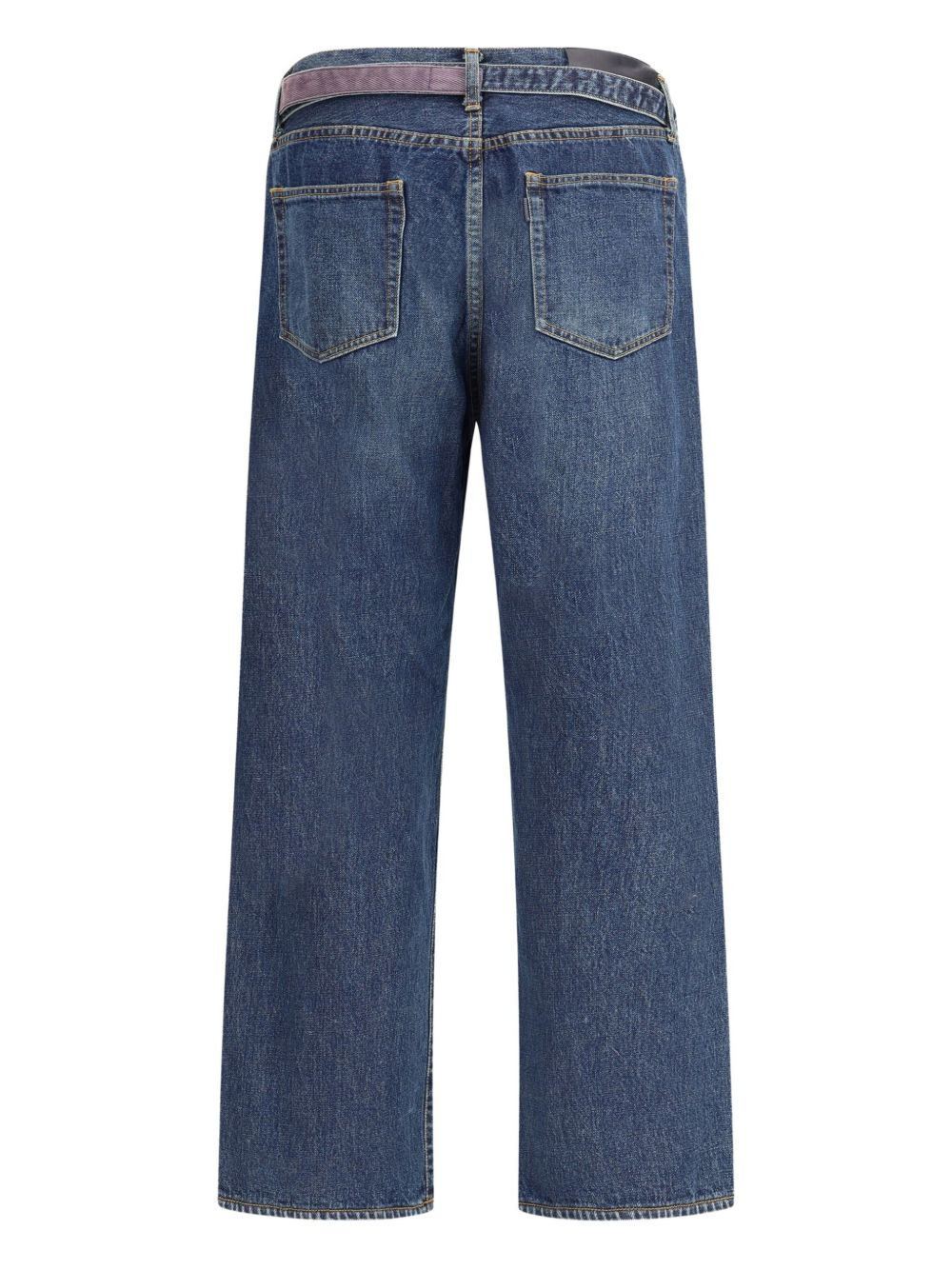 belted zip-pocket jeans - 2