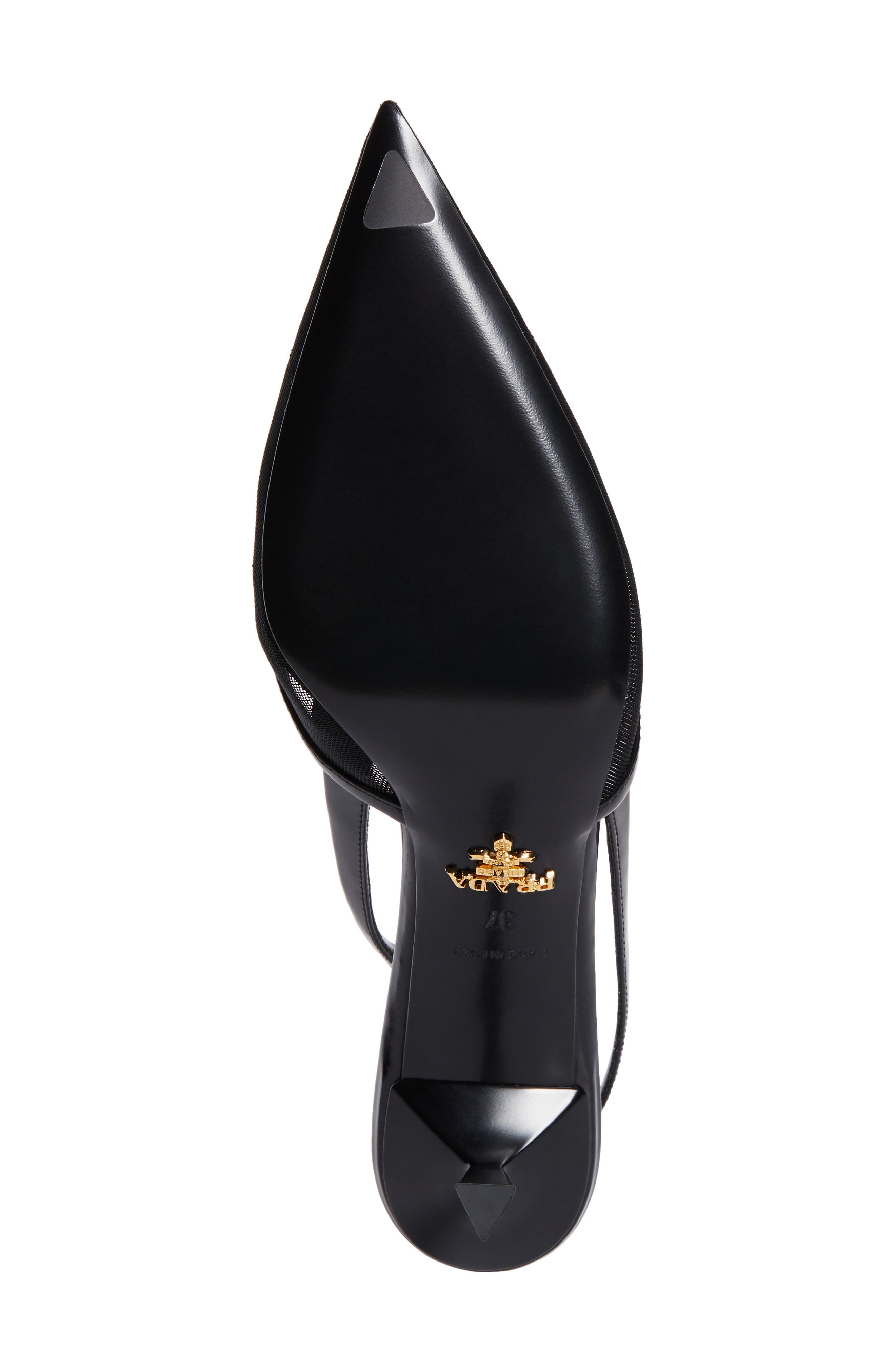 Prada Mesh Slingback Pump in Nero at Nordstrom - 6