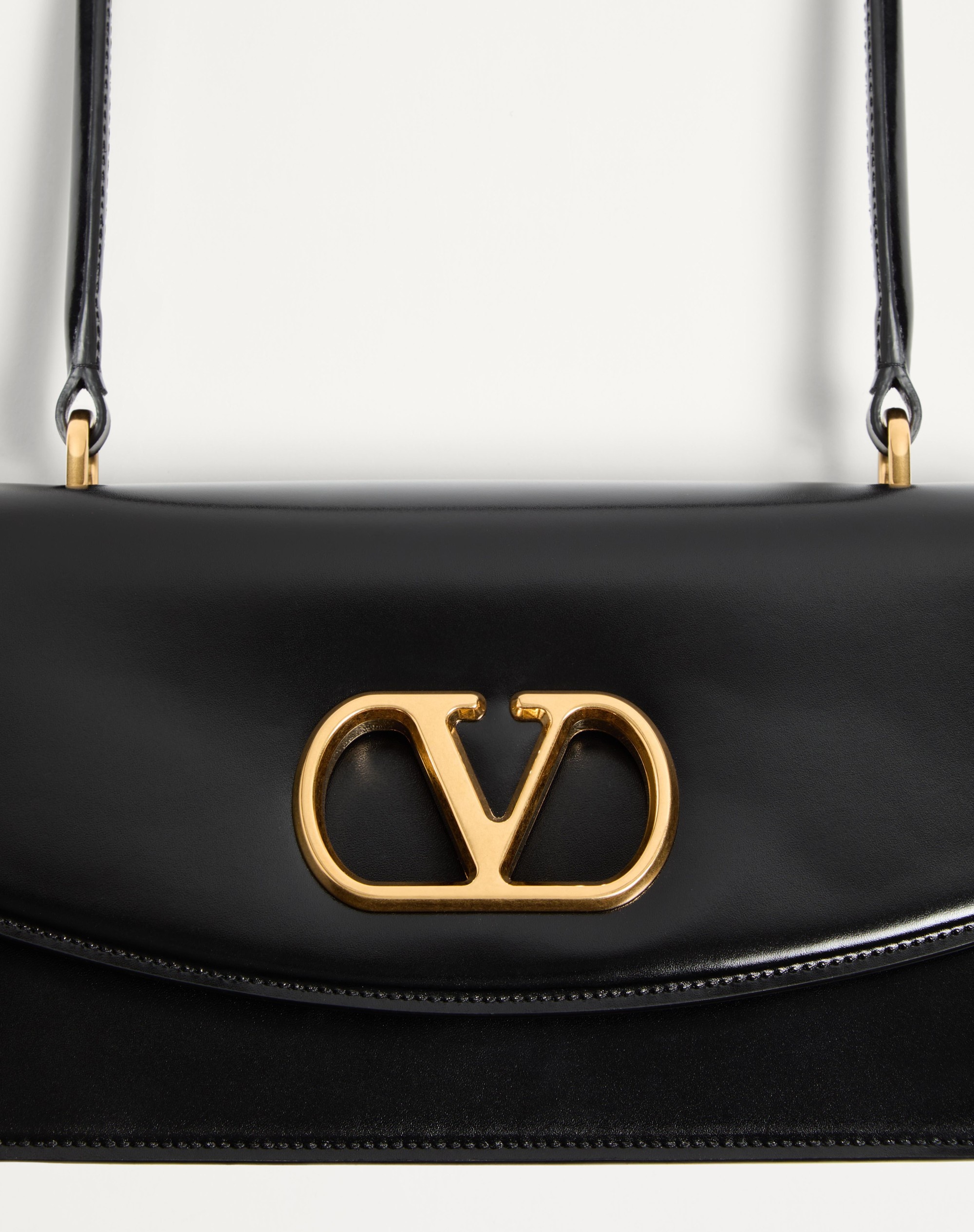 VALENTINO GARAVANI VAIN BAG WITH HANDLE IN SHINY CALFSKIN - 7