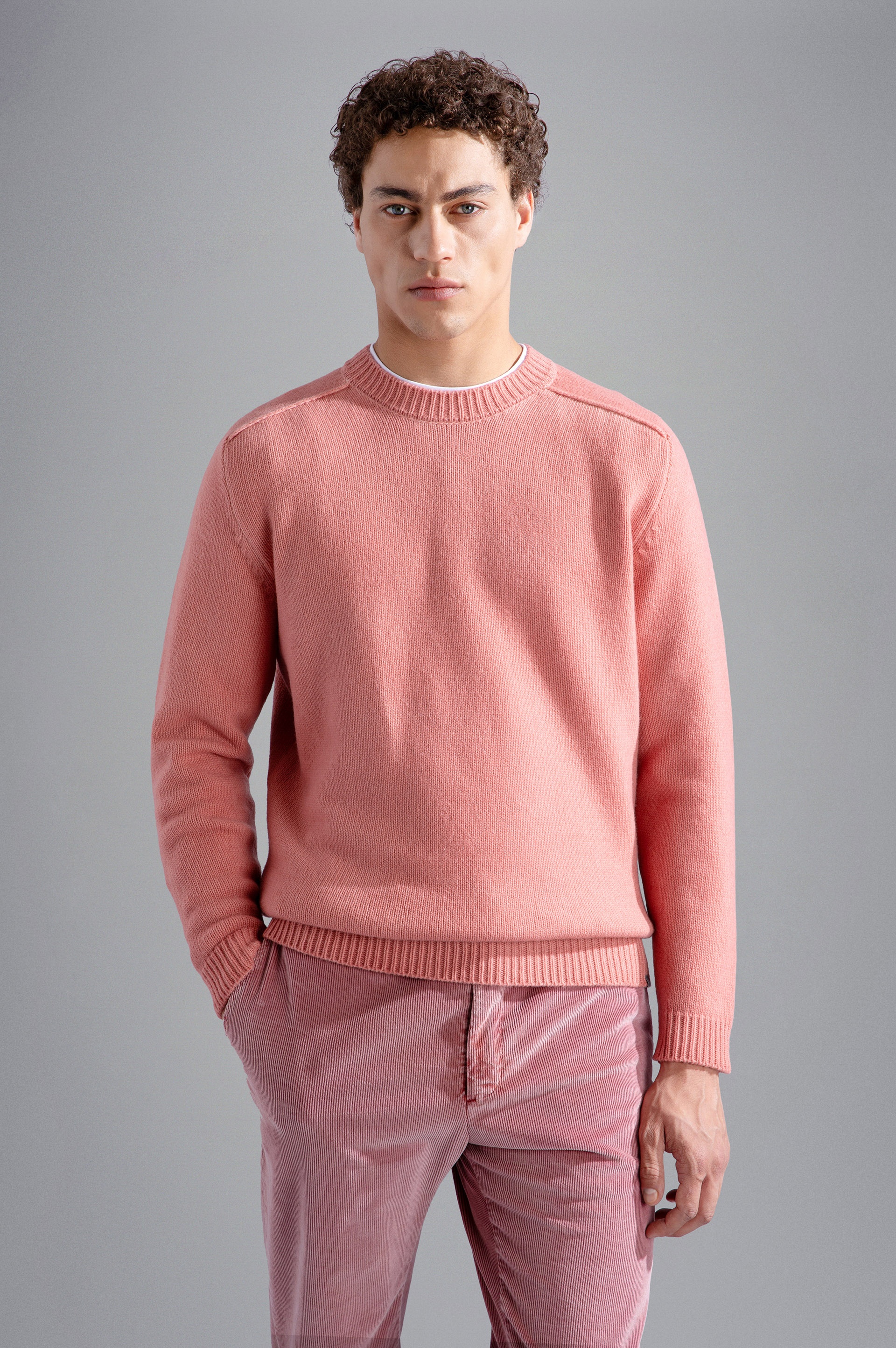 GARMENT DYED RE-WOOL SWEATER - 7