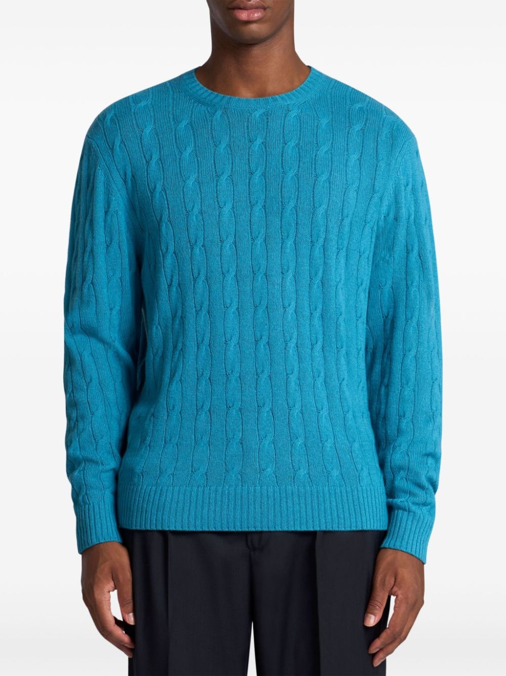 cable-knit cashmere sweater - 2