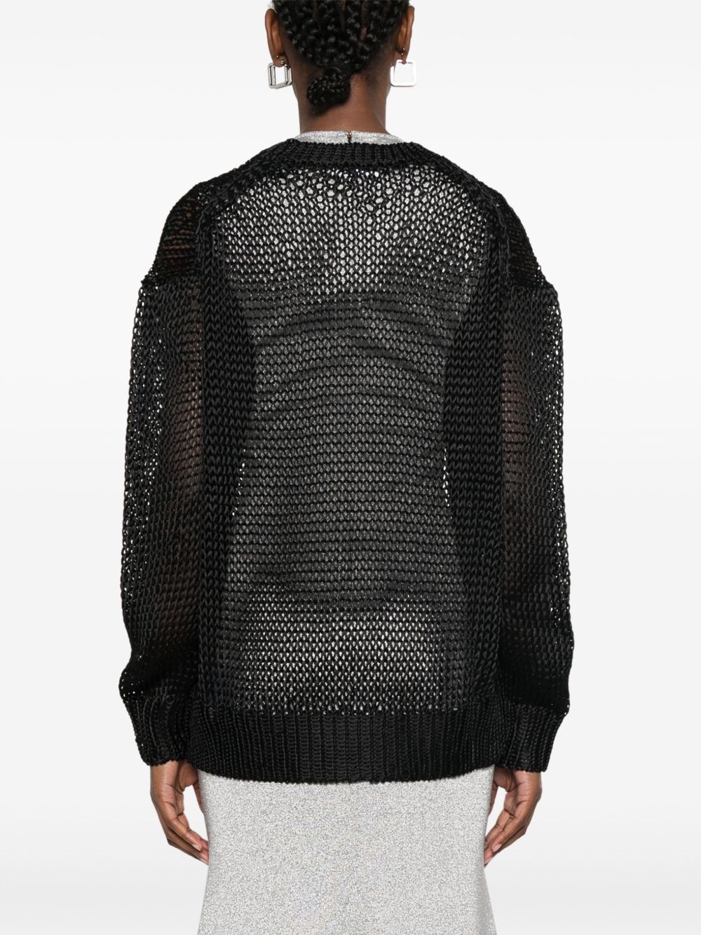open-knit sweater - 4