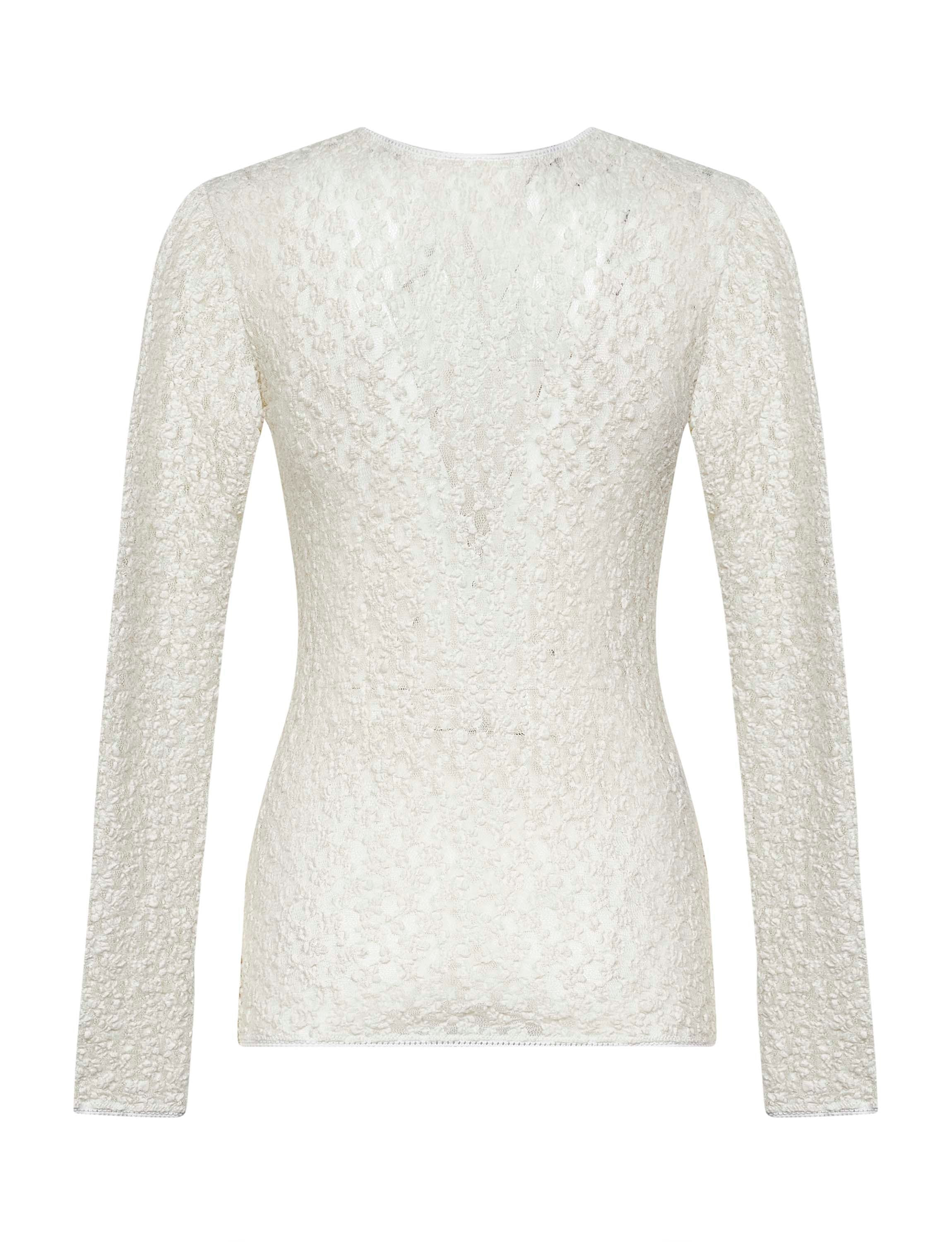 Ecru lace Gaelle long-sleeved top - 2