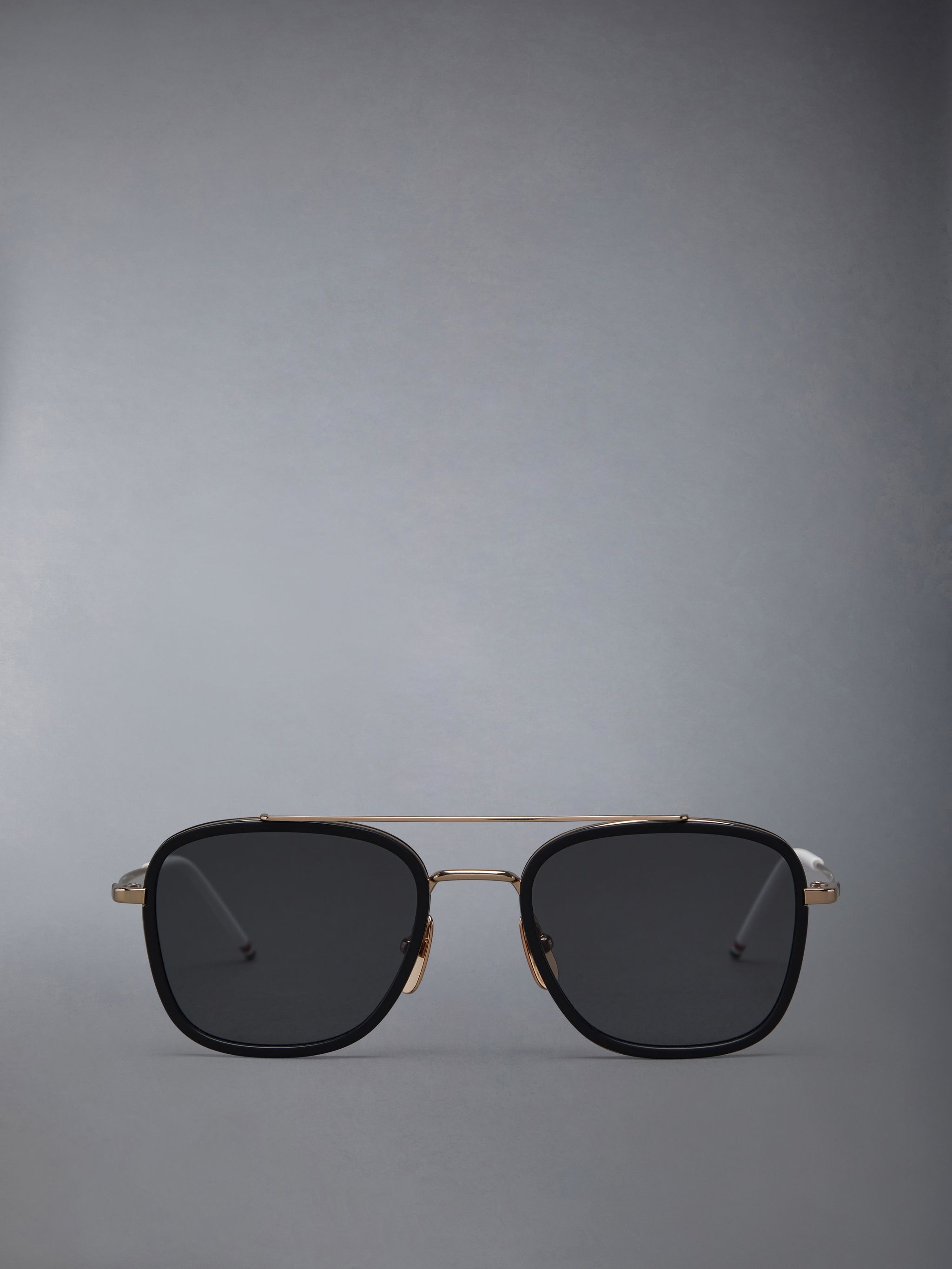 RECTANGULAR AVIATOR SUNGLASSES IN ACETATE AND TITANIUM - 1