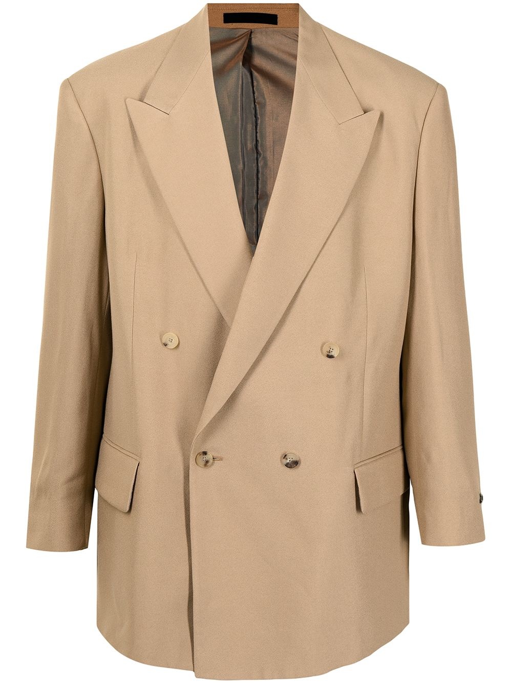 double-breasted peak-lapel blazer - 1