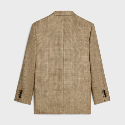 CELINE jude jacket in prince of wales wool and linen outlook
