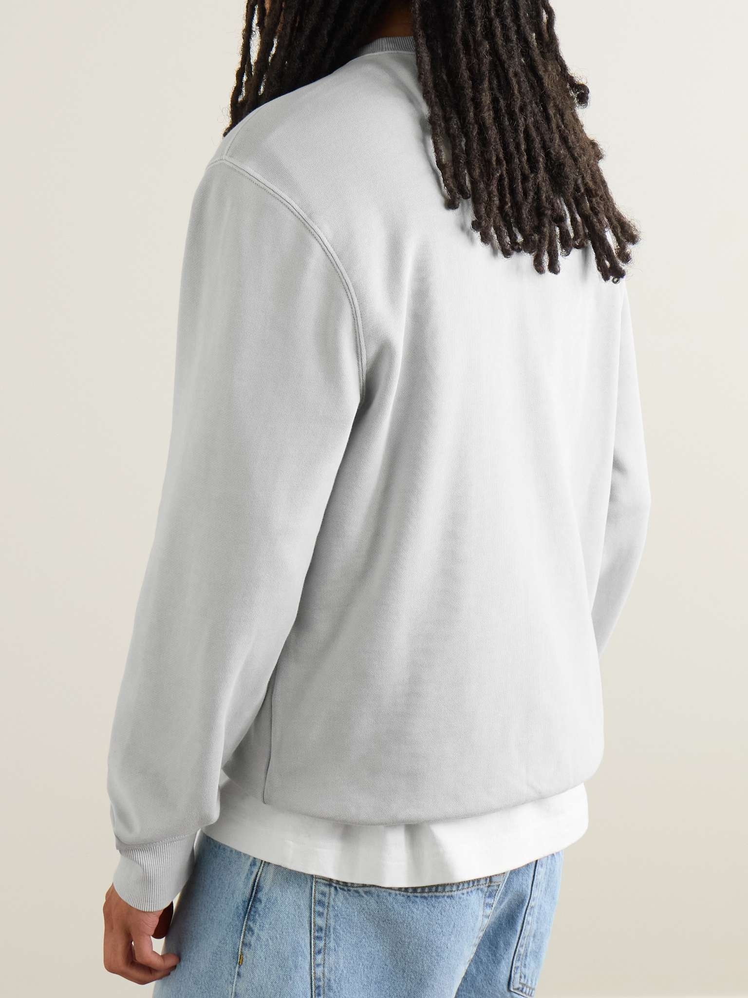 Duster Garment-Dyed Logo-Embroidered Cotton-Jersey Sweatshirt - 3