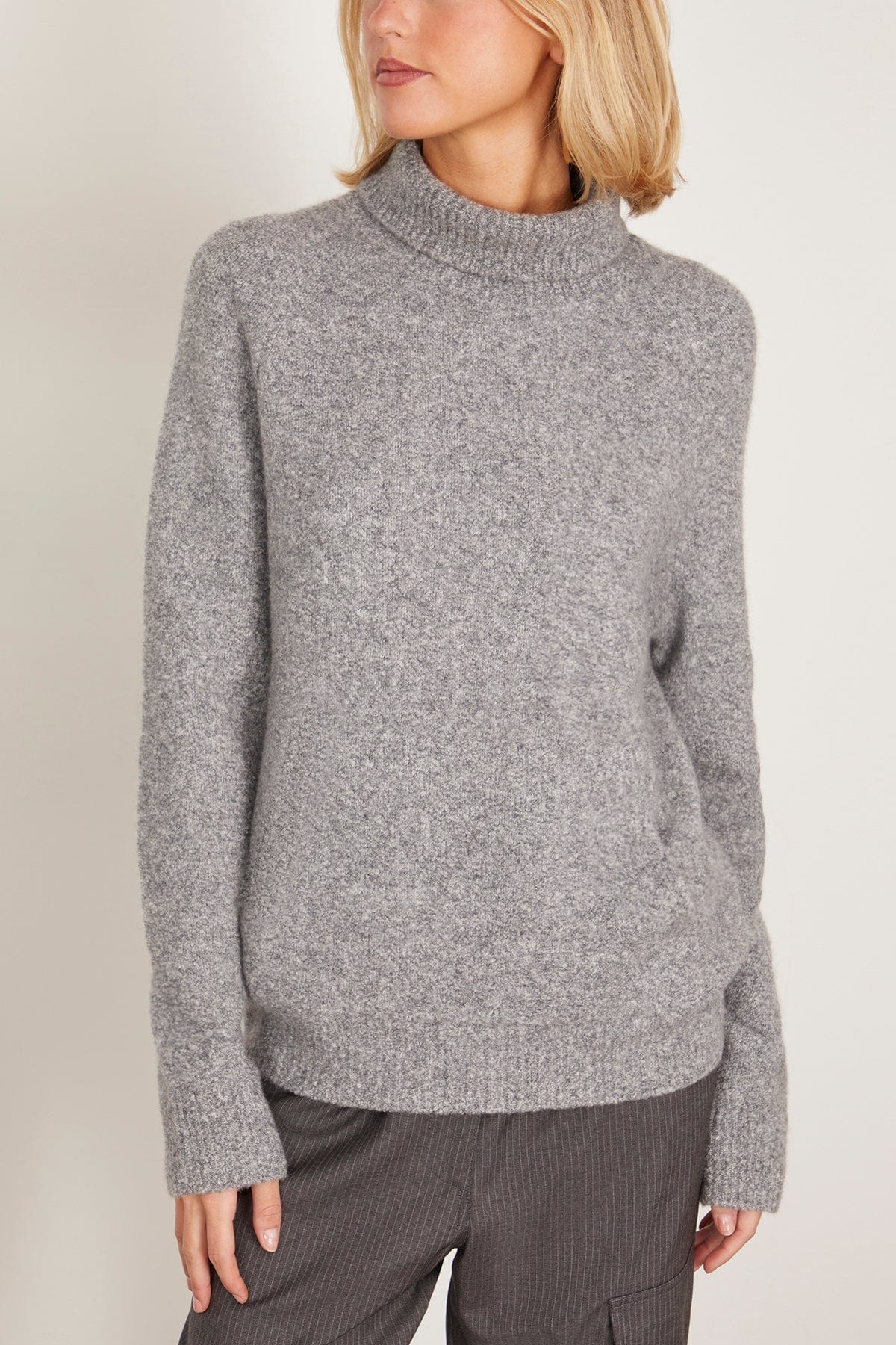 Eleonora Sweater in Speckled Graphite Bouclé - 3