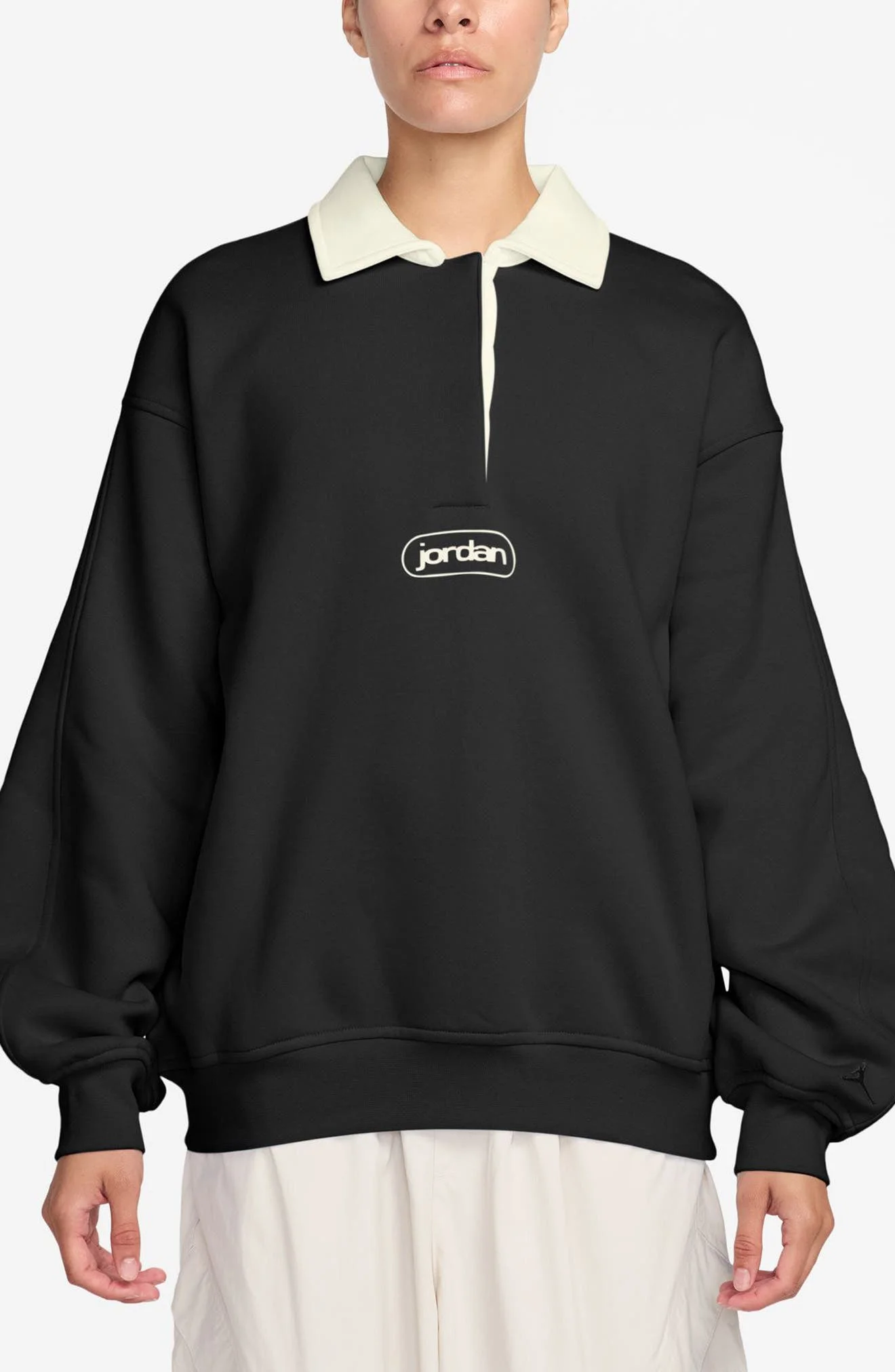 Jordan Flight Club Rugby Top in Black/Sail/Black at Nordstrom - 1