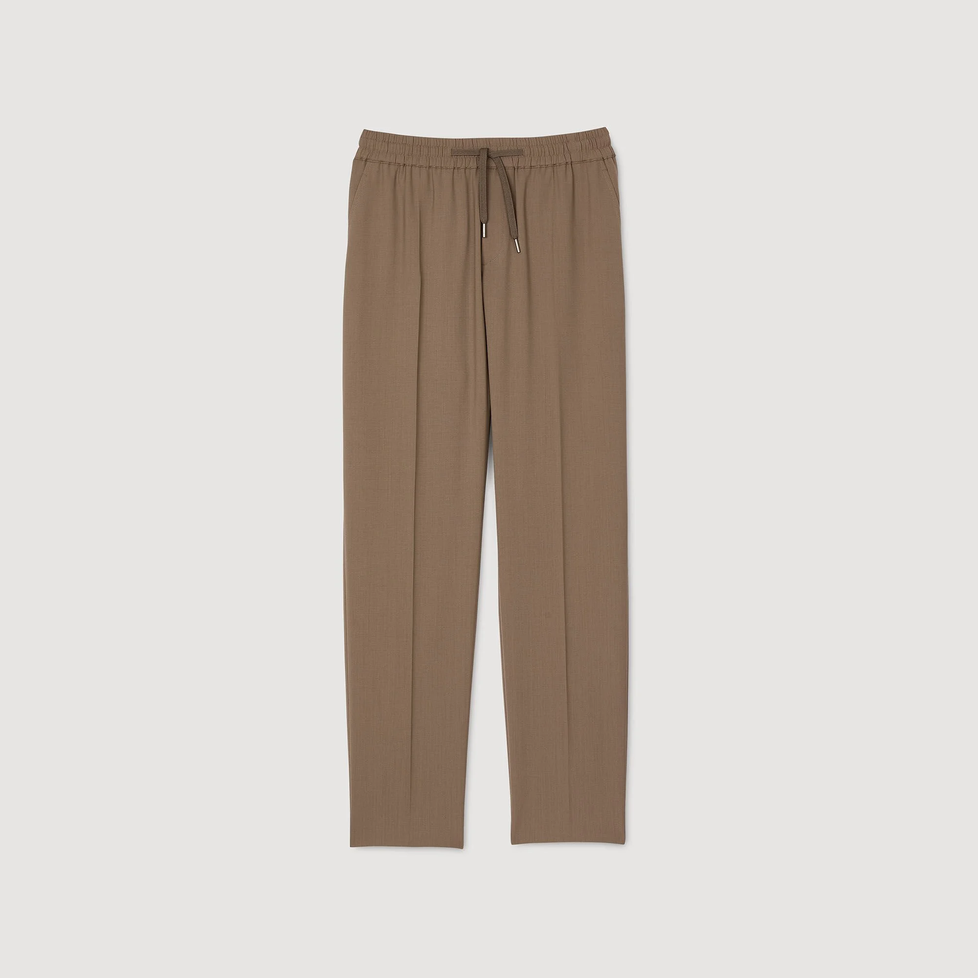 ELASTICATED STRAIGHT-LEG TROUSERS - 1