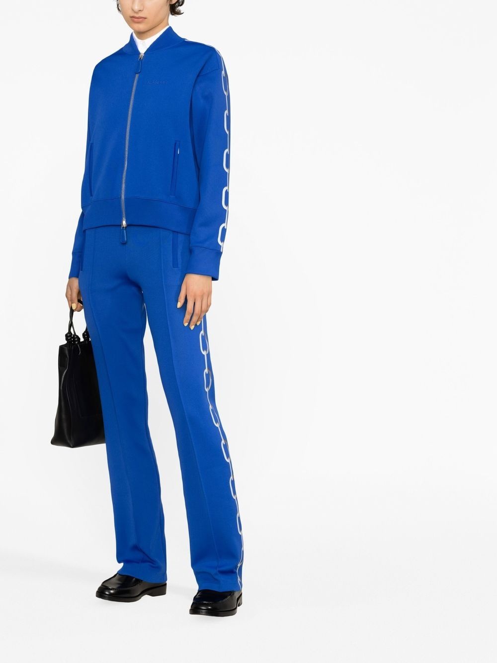 chain-print straight trousers - 2